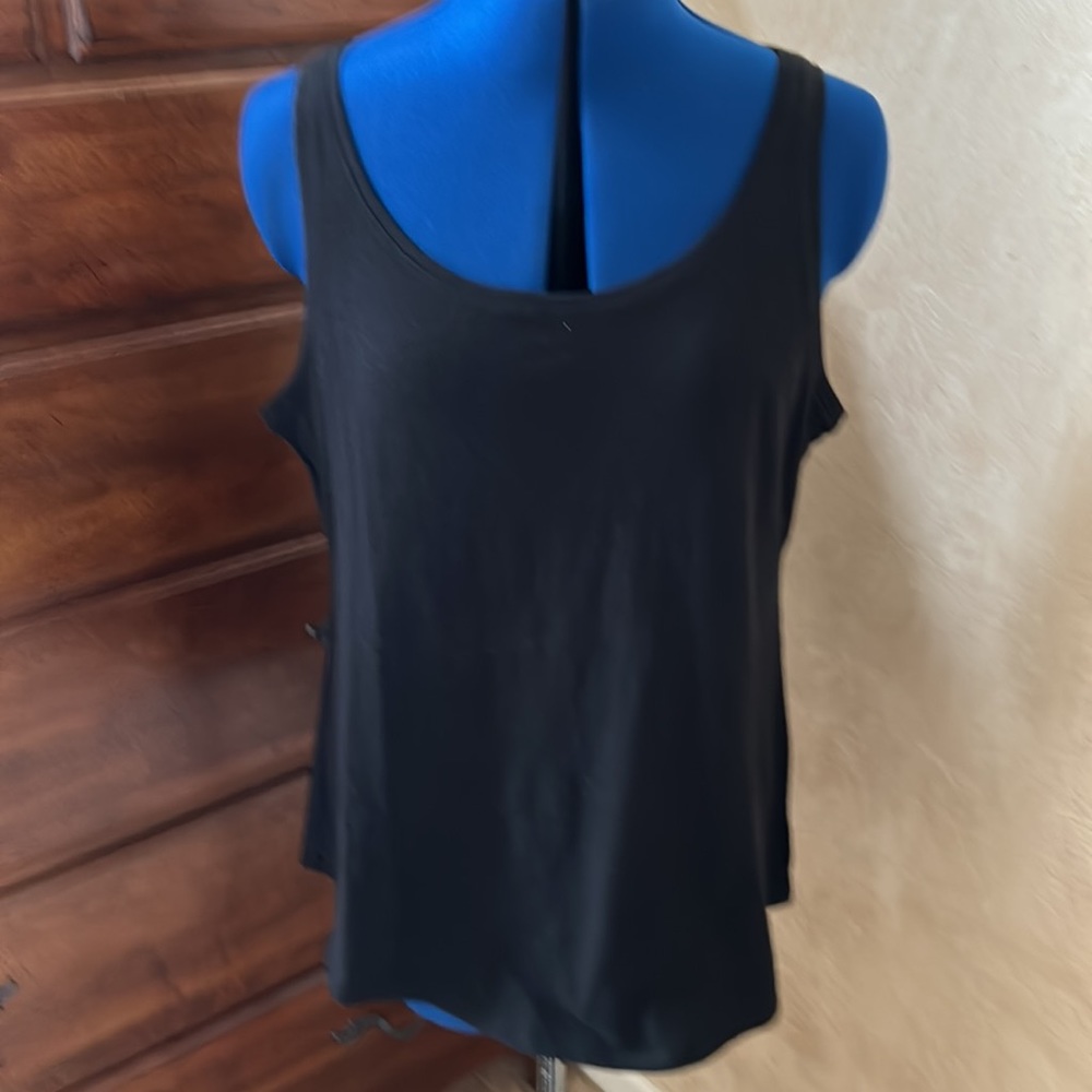 Eileen Fisher organic cotton black tank.